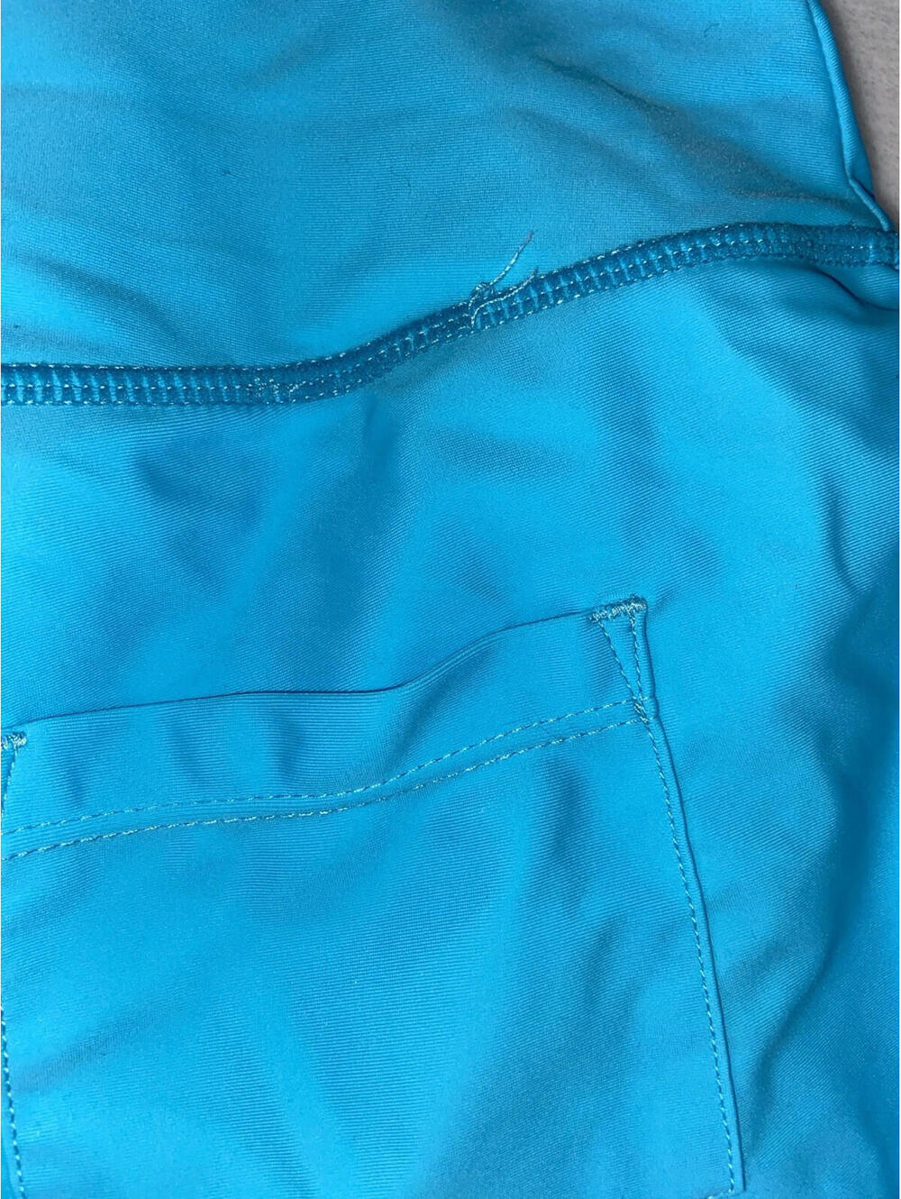 Gradual Women's XL Aqua Blue Lined Athletic Stretch Shorts High Waist 3” Inseam - Picture 5 of 12